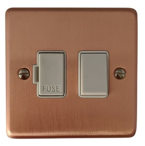 G&H CRG57W Standard Plate Rose Gold 1 Gang Fused Spur 13A Switched