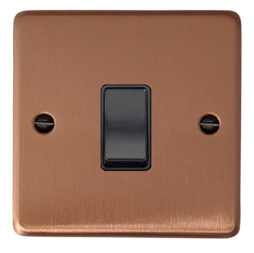 G&H CRG5B Standard Plate Rose Gold 1 Gang Intermediate Rocker Light Switch