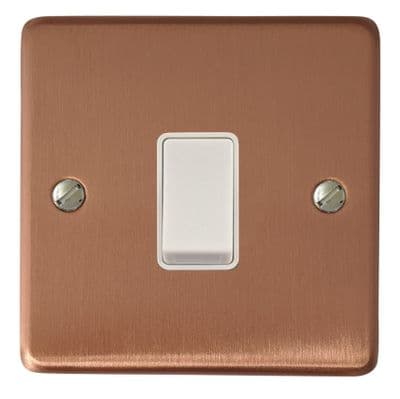 G&H CRG5W Standard Plate Rose Gold 1 Gang Intermediate Rocker Light Switch