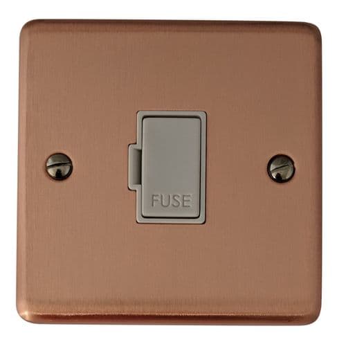 G&H CRG90W Standard Plate Rose Gold 1 Gang Fused Spur 13A Unswitched