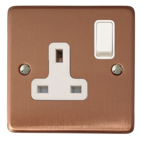 G&H CRG9W Standard Plate Rose Gold 1 Gang Single 13A Switched Plug Socket