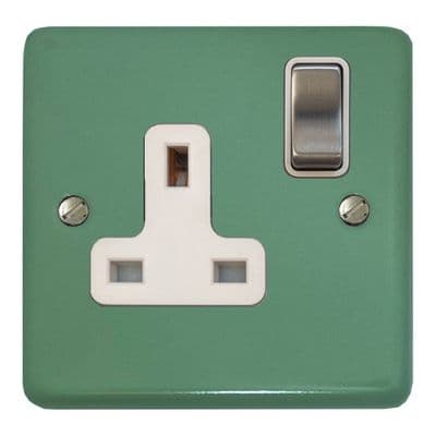 G&H CSG209-SC Standard Plate Sage Green 1 Gang Single 13A Switched Plug Socket