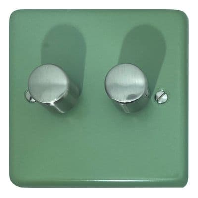 G&H CSG522-SS Standard Plate Sage Green 2 Gang 1 or 2 Way LED Dimmer Switch