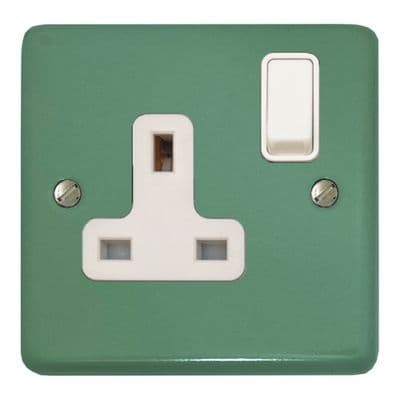 G&H CSG9W Standard Plate Sage Green 1 Gang Single 13A Switched Plug Socket