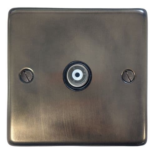 G&H CSL35B Standard Plate Slate 1 Gang TV Coax Socket Point