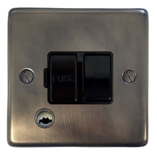 G&H CSL56B Standard Plate Slate 1 Gang Fused Spur 13A Switched & Flex Outlet