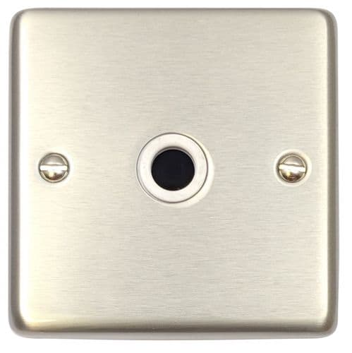 G&H CSS79W Standard Plate Brushed Steel 1 Gang Flex Outlet Plate