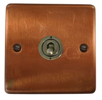 G&H CTC381-AB Standard Plate Tarnished Copper 1 Gang 1 or 2 Way Toggle Light Switch
