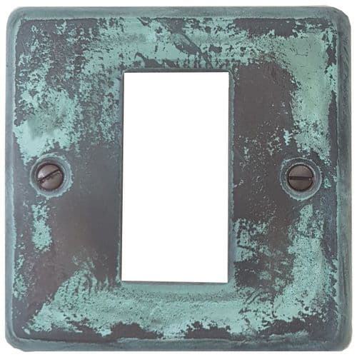 G&H CV161 Standard Plate Verdigris 1 Gang 1 Euro Module Plate