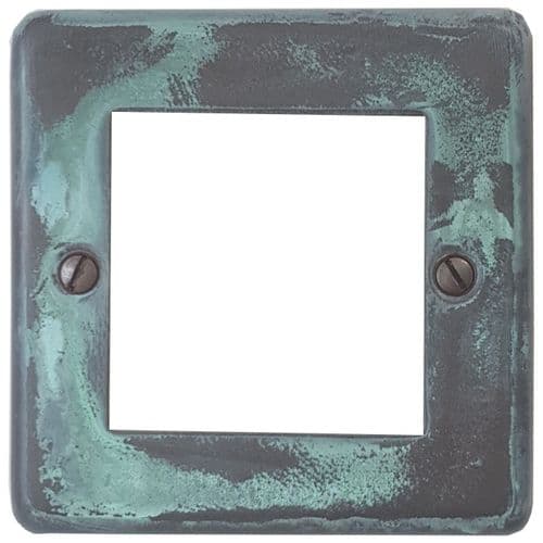 G&H CV162 Standard Plate Verdigris 1 Gang 2 Euro Module Plate