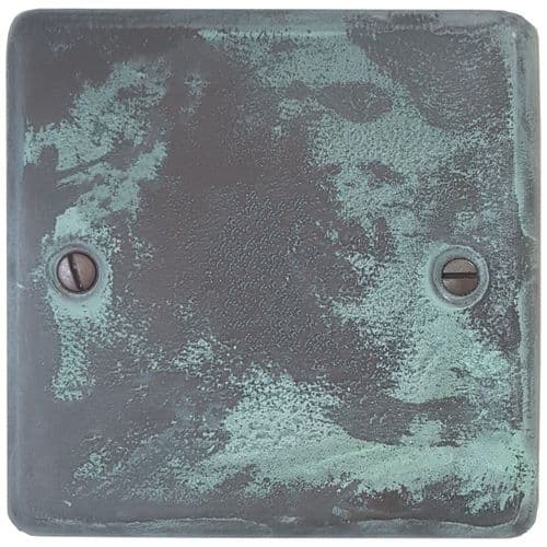 G&H CV31 Standard Plate Verdigris 1 Gang Single Blank Plate