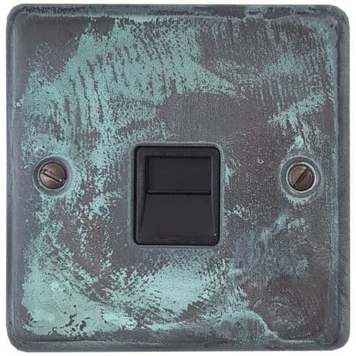 G&H CV34B Standard Plate Verdigris 1 Gang Slave BT Telephone Socket