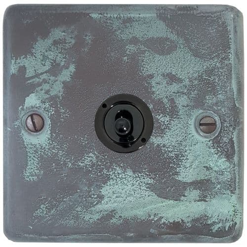 G&H CV381-FBK Standard Plate Verdigris 1 Gang 2 Way Toggle Light Switch
