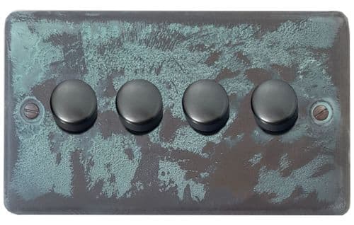 G&H CV524-BB Standard Plate Verdigris 4 Gang 1 or 2 Way LED Dimmer Switch