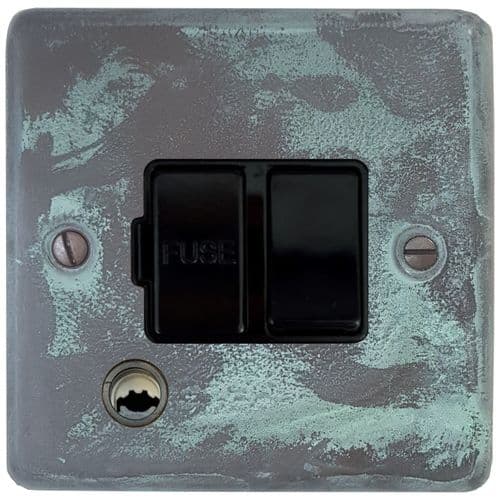G&H CV56B Standard Plate Verdigris 1 Gang Fused Spur 13A Switched & Flex Outlet