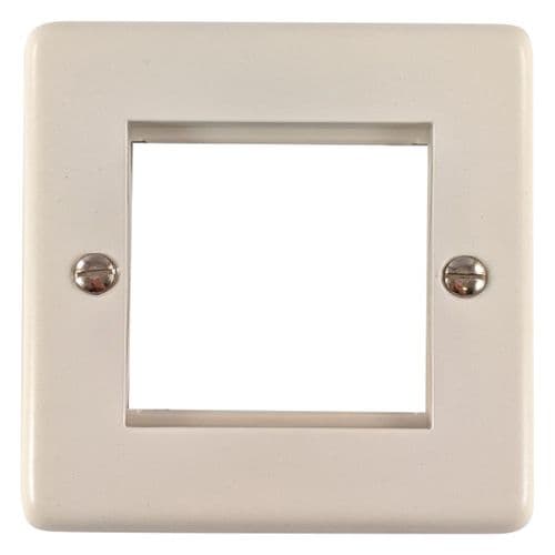 G&H CW162 Standard Plate Matt White 1 Gang 2 Euro Module Plate