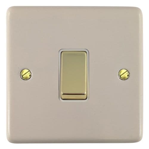 G&H CW205-PB Standard Plate Matt White 1 Gang Intermediate Rocker Light Switch