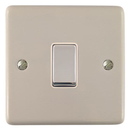 G&H CW205-PC Standard Plate Matt White 1 Gang Intermediate Rocker Light Switch