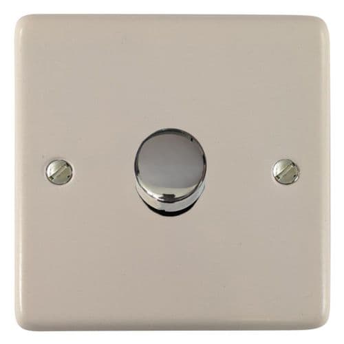 G&H CW521-PC Standard Plate Matt White 1 Gang 1 or 2 Way LED Dimmer Switch