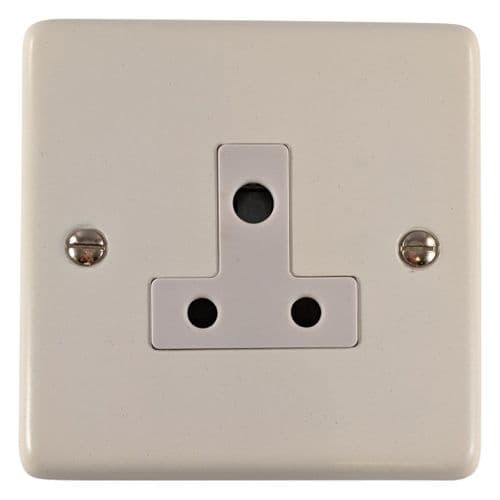 G&H CW59W Standard Plate Matt White 1 Gang Single 5 Amp Plug Socket