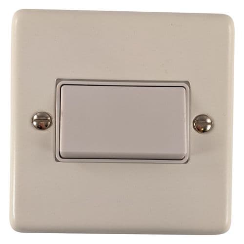G&H CW69W Standard Plate Matt White 1 Gang Triple Pole 10A Fan Isolator Switch