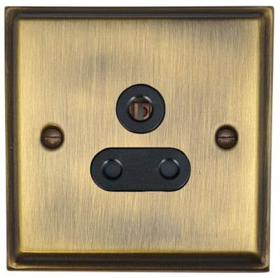 G&H DAB59B Deco Plate Antique Brass 1 Gang Single 5 Amp Plug Socket