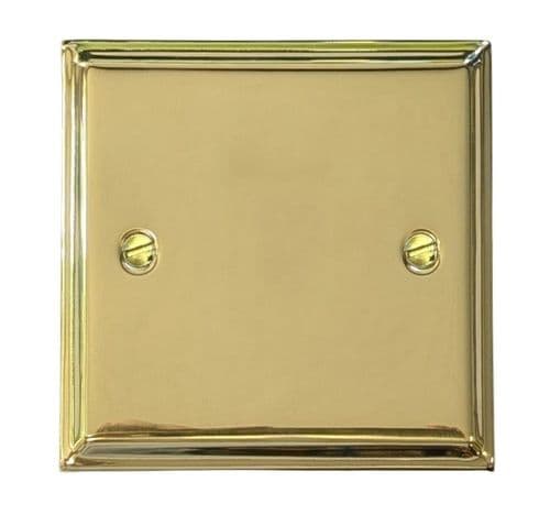 G&H DB31 Deco Plate Polished Brass 1 Gang Single Blank Plate