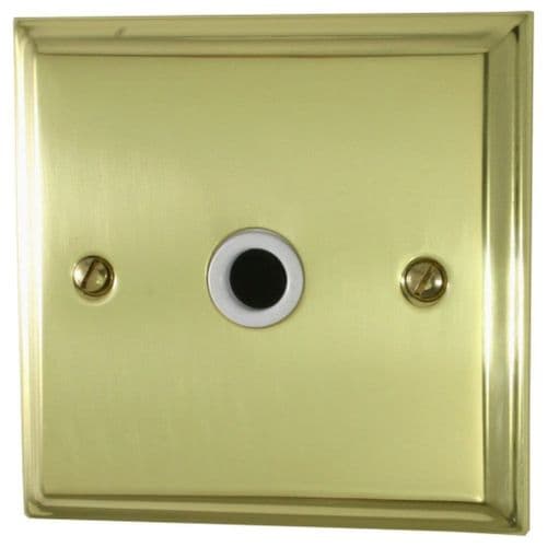 G&H DB79W Deco Plate Polished Brass 1 Gang Flex Outlet Plate