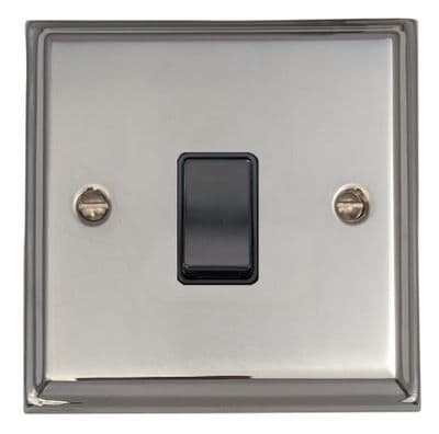 G&H DC1B Deco Plate Polished Chrome 1 Gang 1 or 2 Way Rocker Light Switch