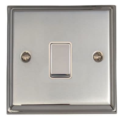 G&H DC201 Deco Plate Polished Chrome 1 Gang 1 or 2 Way Rocker Light Switch
