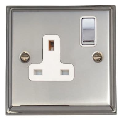 G&H DC209 Deco Plate Polished Chrome 1 Gang Single 13A Switched Plug Socket