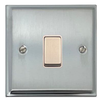 G&H DSC201 Deco Plate Satin Chrome 1 Gang 1 or 2 Way Rocker Light Switch