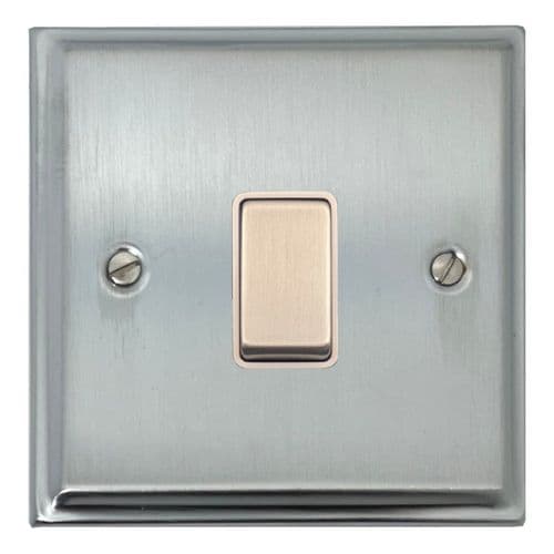 G&H DSC205 Deco Plate Satin Chrome 1 Gang Intermediate Rocker Light Switch