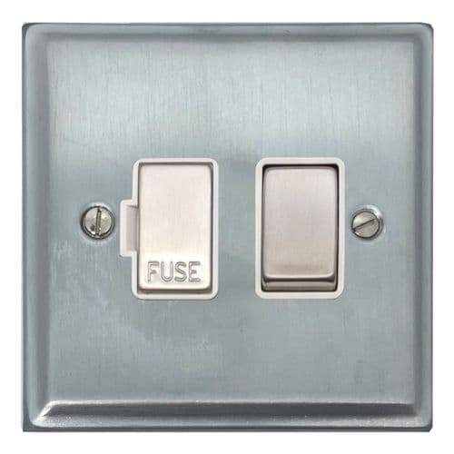 G&H DSC257 Deco Plate Satin Chrome 1 Gang Fused Spur 13A Switched