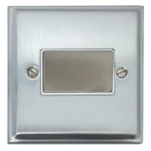 G&H DSC269 Deco Plate Satin Chrome 1 Gang Triple Pole 10A Fan Isolator Switch