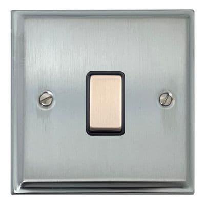 G&H DSC301 Deco Plate Satin Chrome 1 Gang 1 or 2 Way Rocker Light Switch