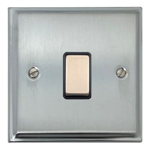 G&H DSC305 Deco Plate Satin Chrome 1 Gang Intermediate Rocker Light Switch