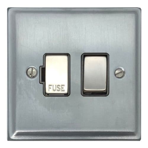 G&H DSC357 Deco Plate Satin Chrome 1 Gang Fused Spur 13A Switched