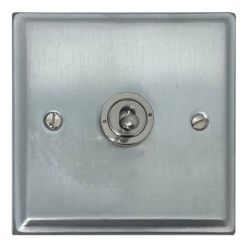 G&H DSC381-SS Deco Plate Satin Chrome 1 Gang 1 or 2 Way Toggle Light Switch