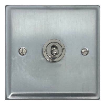 G&H DSC385-SS Deco Plate Satin Chrome 1 Gang Intermediate Toggle Light Switch