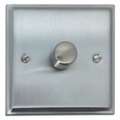 G&H DSC521 Deco Plate Satin Chrome 1 Gang 1 or 2 Way LED Dimmer Switch