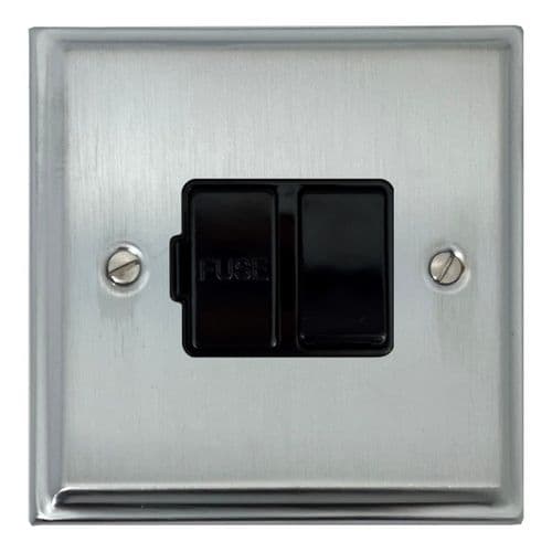 G&H DSC57B Deco Plate Satin Chrome 1 Gang Fused Spur 13A Switched