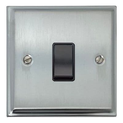 G&H DSC5B Deco Plate Satin Chrome 1 Gang Intermediate Rocker Light Switch
