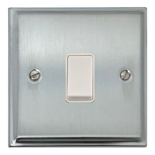 G&H DSC5W Deco Plate Satin Chrome 1 Gang Intermediate Rocker Light Switch