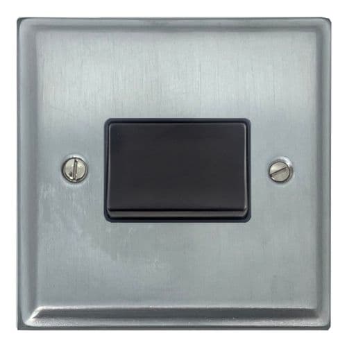 G&H DSC69B Deco Plate Satin Chrome 1 Gang Triple Pole 10A Fan Isolator Switch