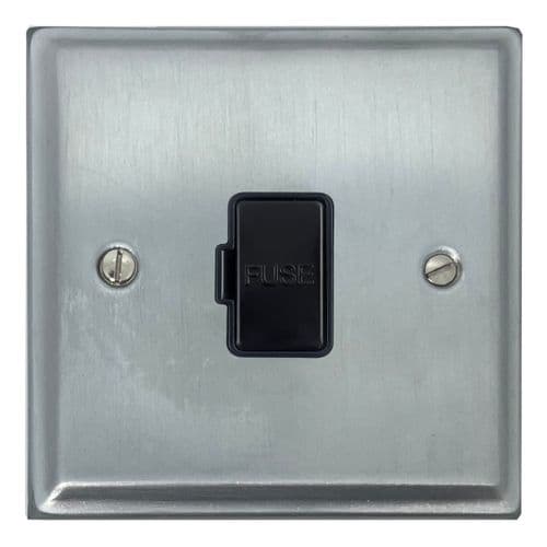 G&H DSC90B Deco Plate Satin Chrome 1 Gang Fused Spur 13A Unswitched