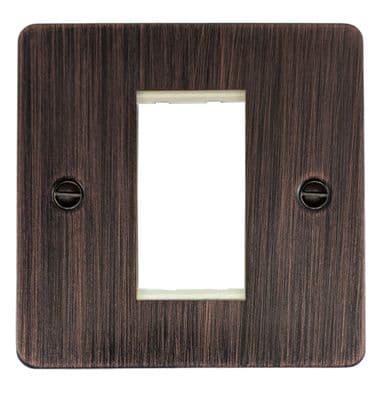 G&H FAC161 Flat Plate Antique Copper 1 Gang 1 Euro Module Plate