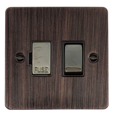G&H FAC357 Flat Plate Antique Copper 1 Gang Fused Spur 13A Switched