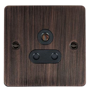 G&H FAC59B Flat Plate Antique Copper 1 Gang Single 5 Amp Plug Socket