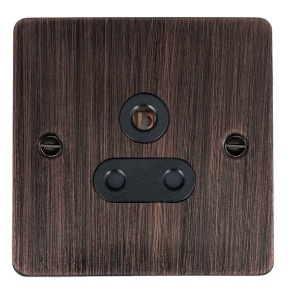 G&H FAC59B Flat Plate Antique Copper 1 Gang Single 5 Amp Plug Socket